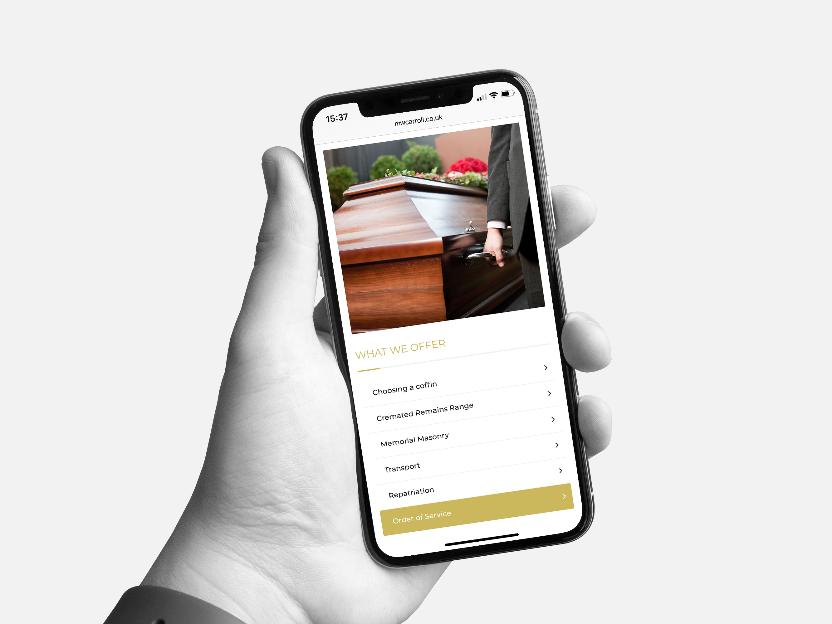MW Carroll & Sons - Responsive Website - Mobile
